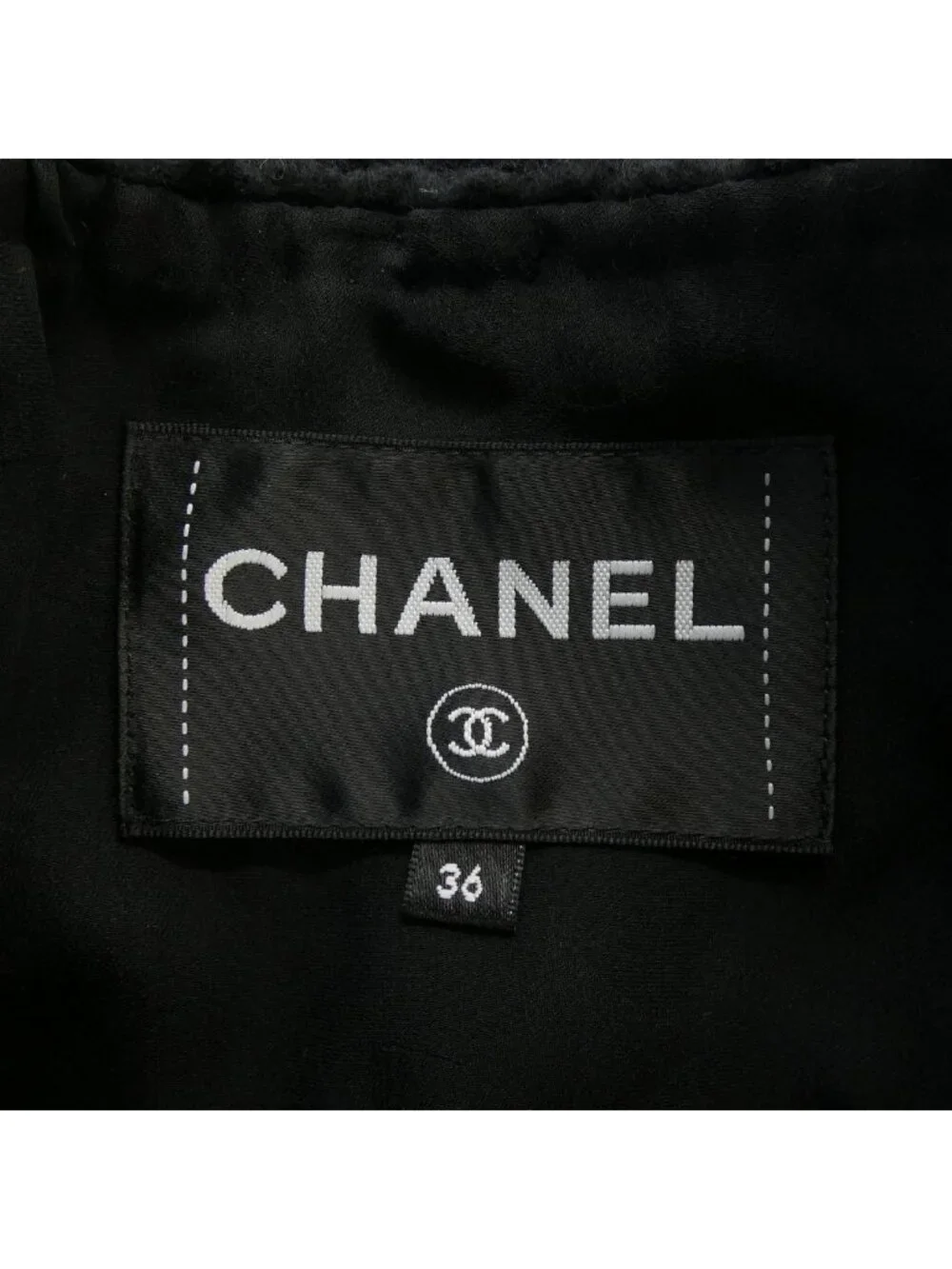 Chanel Collarless Jacket Black